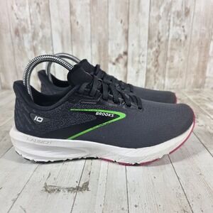 Brooks Launch 10 Womens Running Shoes Black Grey Lime Pink 1203981B074 Size 7